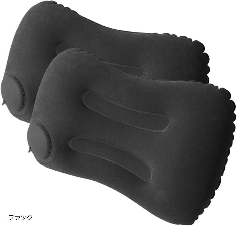 エアクッション 折りたたみ 携帯 座布団 アウトドア (ブラック, 縦28.5cmx横45cmx厚さ14.5cm)