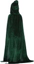 morytrade 魔女 マント コスプレ 死神 ハロウィン 衣装 変装 仮装 ベルベット調 緑 130cm(グリーン, 130cm)