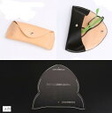 美々杏レザークラフト用型紙 アクリル型 簡単めがねケース シンプルなデザイン 初心者向け(メガネ)