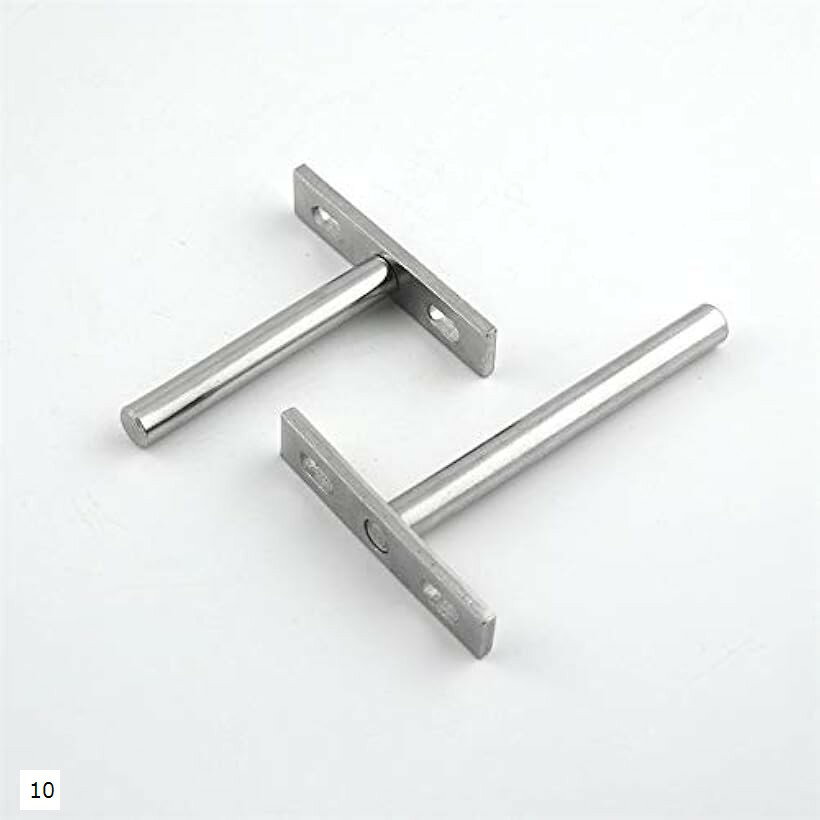 10個入り ラケット 金具 棚受け フローティング 隠し 差し込みタイプ シルバー