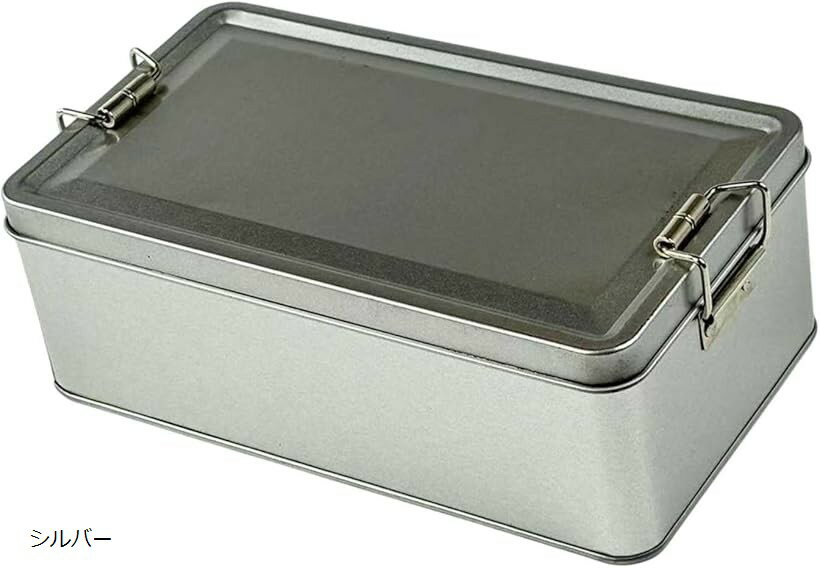 ブリキ缶ケース 蓋付き レトロ 小物入れ コレクション 収納 シンプル おもちゃ箱 インテリア 雑貨 (シ..