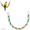 止まり木 鳥用 コットン 取り付け簡単(カラフル, S 24.5cmx1.5cm)