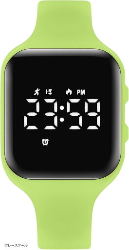 スマートウォッチ 5ATM防水 デジタル 腕時計 活動量計 キッズ 充電式 スポーツウォッチ 歩数計 距離 目覚まし時計 日本語説明書付(グレースケール, キッズ) スマートウォッチ 5ATM防水 デジタル 腕時計 活動量計 キッズ 充電式 スポーツウォッチ 歩数計 距離 目覚まし時計 日本語説明書付(グレースケール, キッズ)
