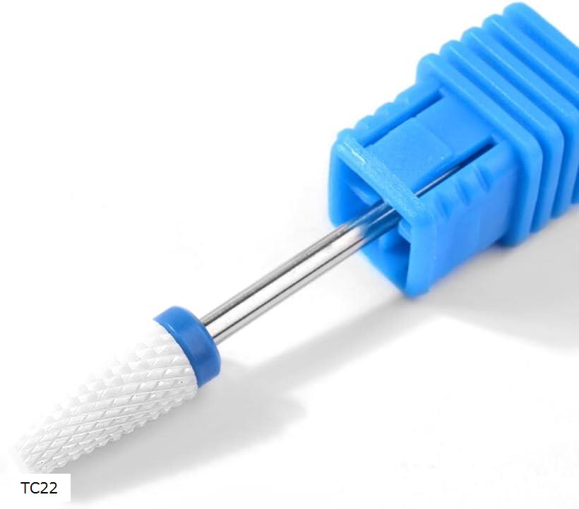 ネイルビット セラミック ネイルマシン 電動ネイルドリルビット TC22 (白, TC22)