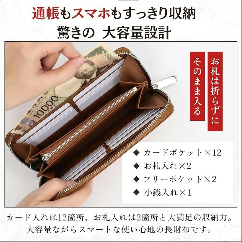 財布 長財布 お財布 緑の財布 使うほど味わい深い メンズ 仕分け 大容量 革 本革 ...
