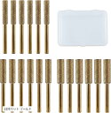 互換品 チェーンソー ダイヤモンド 砥石セット 18本セット 4.0mm/4.8mm/5.5mm ダイヤモンドチェーンソー研磨機 目立機 研削 チタンメッキ 軸...