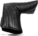 ゴルフクラブ パター用ヘッドカバー PUレザー 防水仕様 合皮 撥水 内部ボア 衝撃吸収 ダメージ軽減 傷付きにくい ピン型 ブラック(ピン型 ブラック)
