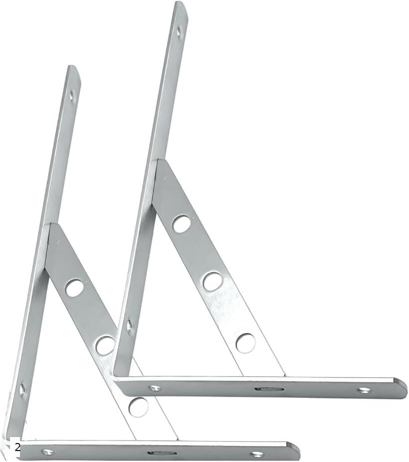 棚受け 金具 ブラケット ウォールシェルフ ラック 壁掛け 棚うけ 固定 キッチン L字型 ステンレス製 25cm 250mm 2本セット