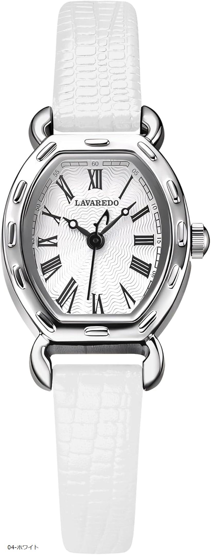 腕時計 レディース アナログ表示 クオーツ うで時計 レザーベルト 細め おしゃれ 防水腕時計 超薄型 シンプル 女性用 (04-ホワイト)