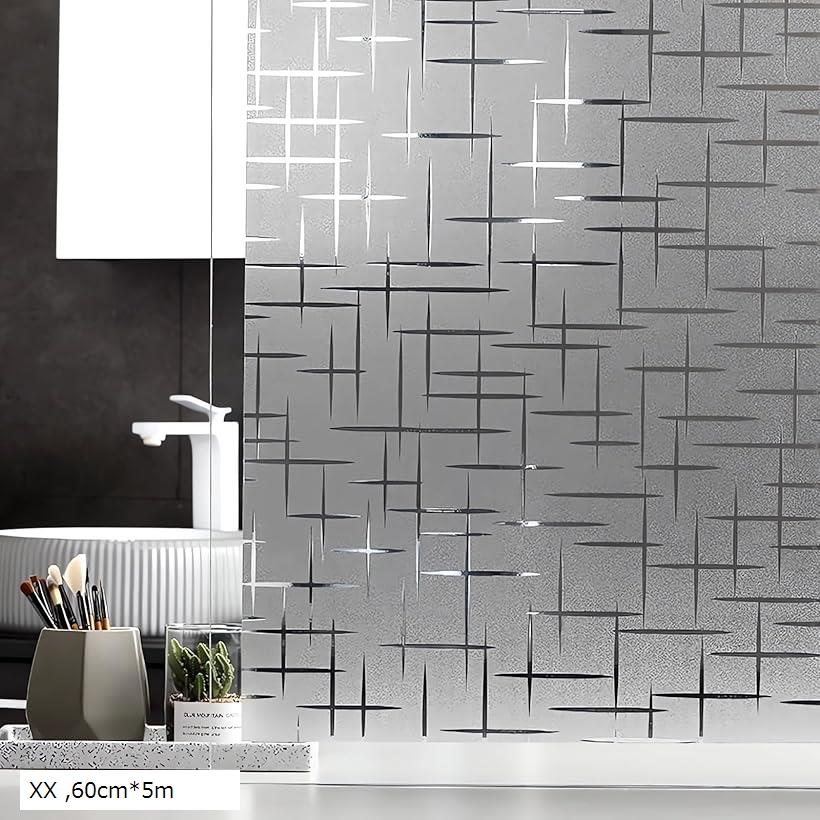 窓用フィルム 目隠しシート 窓ガラスフィルム プライバシー保護 窓飾りフィルム 結露減軽 ガラス飛散防止シート 断熱フィルム UVカット 貼り直し可能 (XX, 60cmx5m)