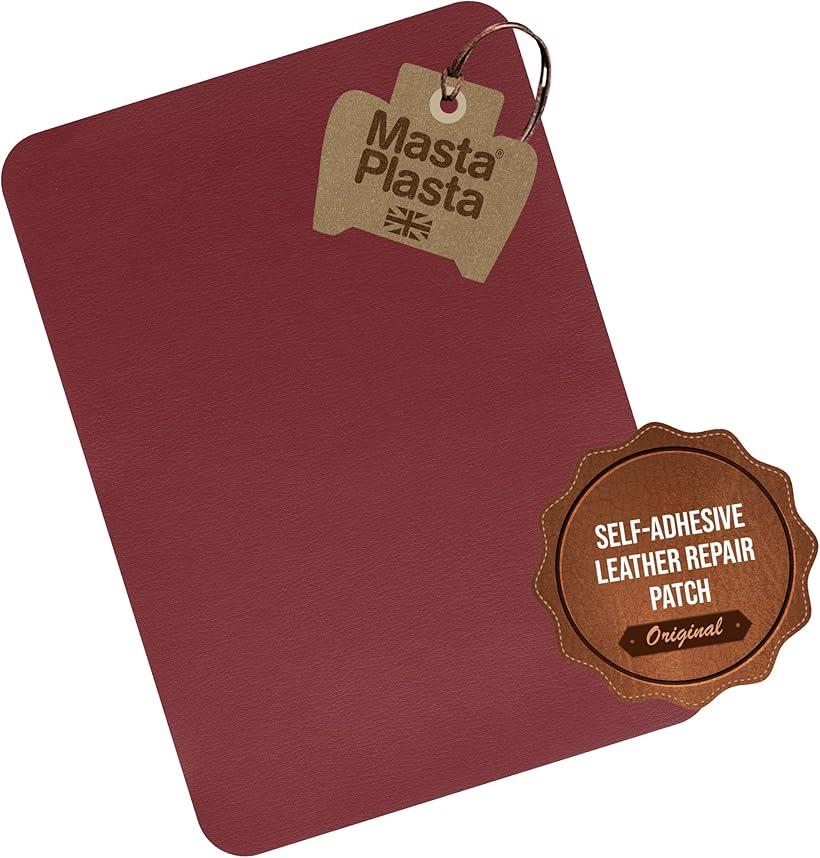 補修シート 革 皮 レザー 高級レザー 合皮 リペア 張替え 破れ 28x20cm レッド