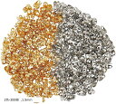 約300個 2色 1.5mm内径 金銀 カシメ玉 304ステンレス ビーズ ボールチップ つぶし玉 カロット エンドパーツ ヒモ留め 結び目カバ エンドビーズ ...