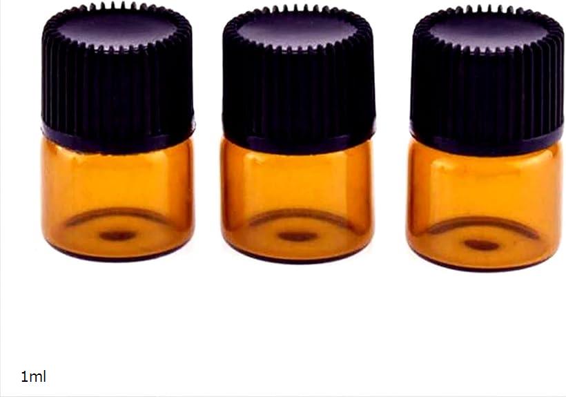 アロマオイル瓶 20本 遮光瓶 精油 アロマボトル ガラスびん 小分けボトル 保存容器 ビン 1ml (1ml)