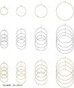 80個 4種サイズ 2色 15〜35mm フープイヤリング ステンレス製ワイングラスチャームリング 細め 細い ピアスリング 丸い 釣針 イヤクリップ ゴールド...