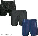 ワイズファクトリー メンズ ニット トランクス 前開き ボタン付き チェック柄 プリント セット パンツ 下着(ランダム3枚セット, 4L)