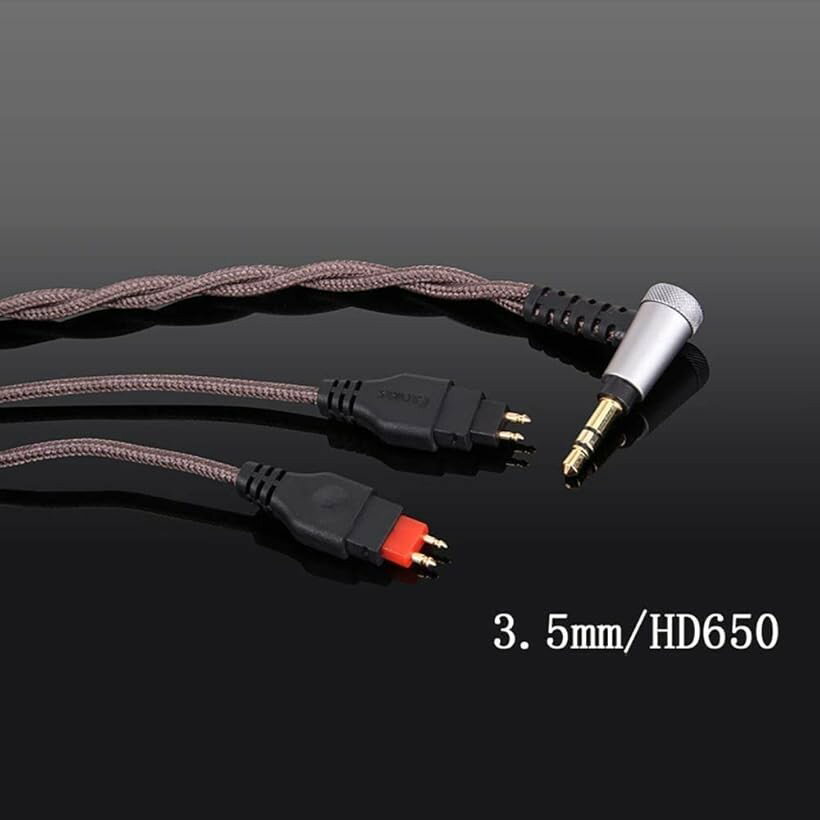 �إåɥۥ󥱡��֥� 2pin �ꥱ���֥� �Х�� ���� HD650 HD600 HD580���б� �ޥ����ʤ� 4�� L�� 3.5mm ñ�뾽Ƽ (3.5mm)