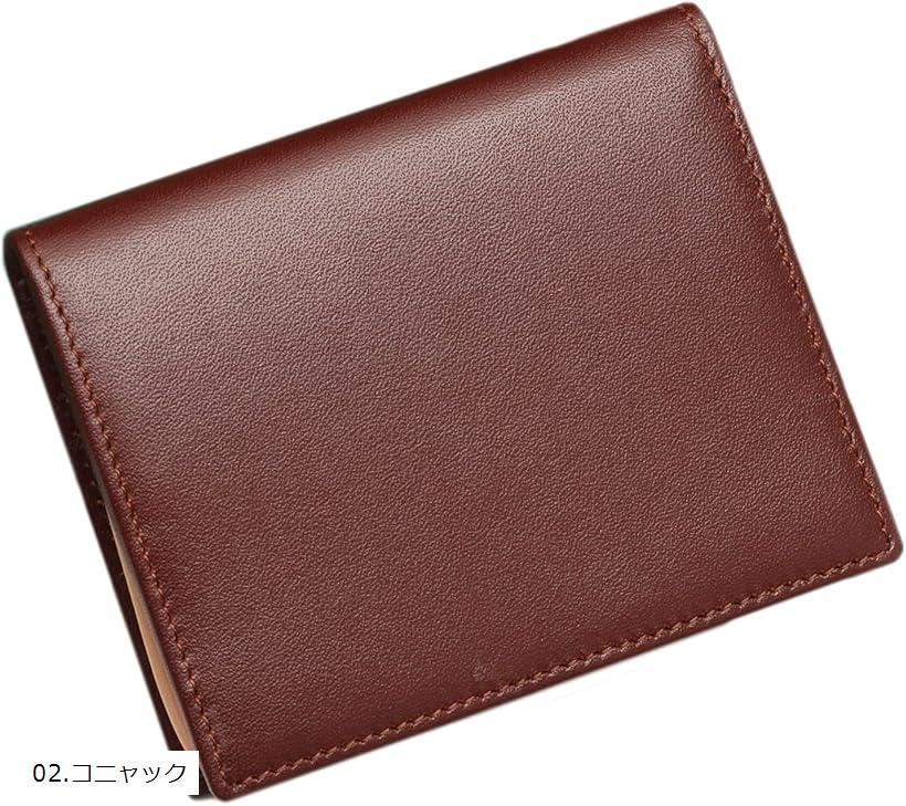 小銭入れ 財布 二つ折り メンズ 牛革 ボックス型 コインケース(02.コニャック)