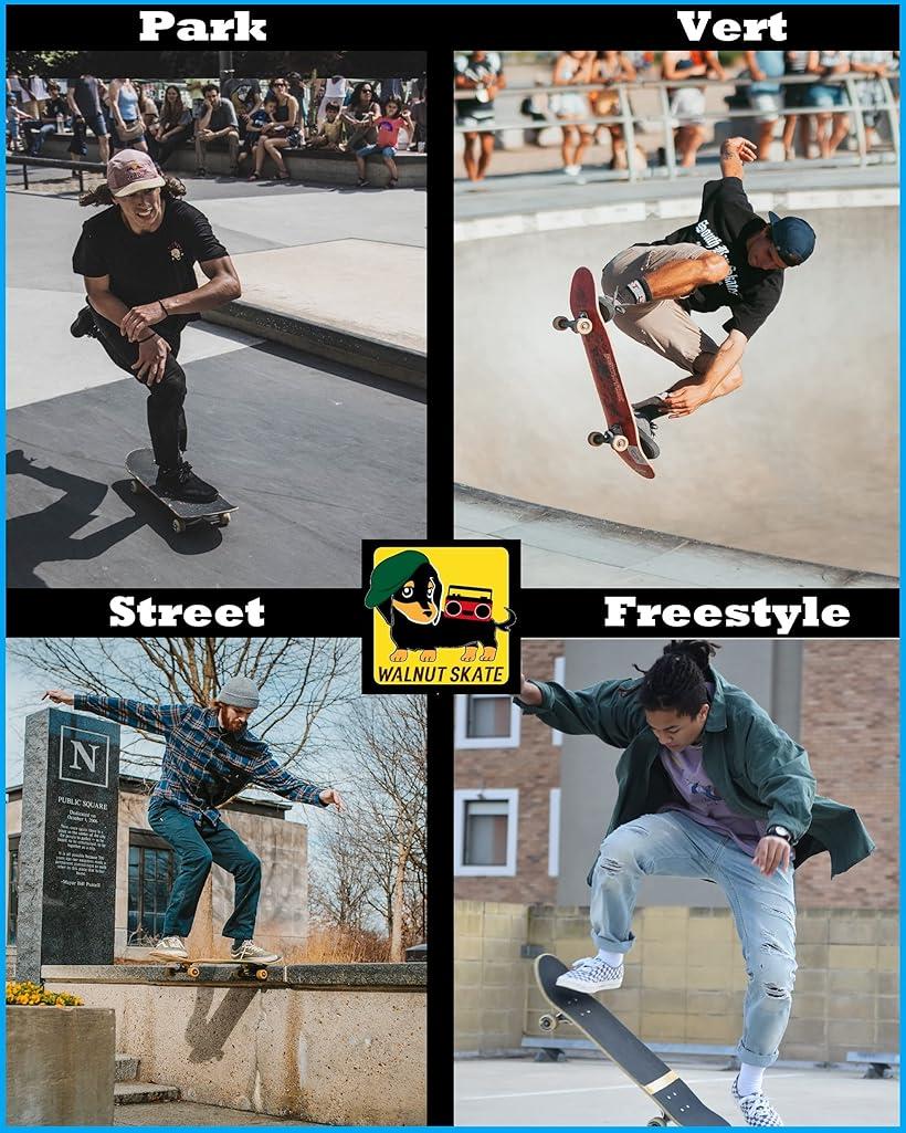 WalnutSkate �����ܡ� ��������ʥå�/���󥰥ԥ�ʥå� �⶯�� �����������֥��� �ܥ�� �������ȥܡ��� ���󥰥ܡ��� �����ե������� ���롼���� KINGPIN�ʥå�4 BLACK (KINGPIN�ʥå�4 BLACK)