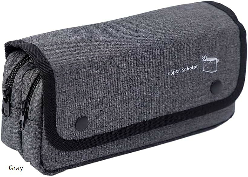 バリエーションコード : 2b2o2iwfs0商品コード2b2o28cc4h商品名ペンケース 筆箱 化粧ポーチ ペンポーチ ツールケース 大容量 事務用品 3層収納 GrayブランドティアニーズカラーGray・使い分けられる三層構造で大容量のキャンバス生地製ペンケースです。学校や職場で使う筆入れとしてももちろん、女性の方の化粧ポーチとして、旅行先に持っていくトラベルポーチや充電コード、モバイルバッテリー、イヤホンなどのモバイルアイテムポーチとしても重宝します。・ペン類なら30～50本、他にもハサミ、定規、カッター、消しゴム、修正ペンなど、いろいろな文房具をたっぷり収納できる筆箱です。ボタン式になっている表面カバーを外すとチャック式のペン入れ袋が二層、オープンタイプの文具入れ袋が一層となっています。・チャック式のペン入れ袋の内側は防水用にPVCが貼られており、雨安い的で外側が濡れても内側の文房具を保護してくれます。また万が一内側で水滴をこぼしてしまっても染み出すことなく拭き取ることができます。・素材にキャンバス生地を採用しているので大容量ながら軽量で普段の持ち運びや通学時にも負担になりません。※ 他ネットショップでも併売しているため、ご注文後に在庫切れとなる場合があります。予めご了承ください。※ 品薄または希少等の理由により、参考価格よりも高い価格で販売されている場合があります。ご注文の際には必ず販売価格をご確認ください。※ 沖縄県、離島または一部地域の場合、別途送料の負担をお願いする場合があります。予めご了承ください。※ お使いのモニタにより写真の色が実際の商品の色と異なる場合や、イメージに差異が生じることがあります。予めご了承ください。※ 商品の詳細（カラー・数量・サイズ 等）については、ページ内の商品説明をご確認のうえ、ご注文ください。※ モバイル版・スマホ版ページでは、お使いの端末によっては一部の情報が表示されないことがあります。すべての記載情報をご確認するには、PC版ページをご覧ください。・商品仕様サイズ：21cm(L) x 6.5cm(W) x 10.5cm (H)重量：約140gカラー：ブラック・グレー・ブルー
