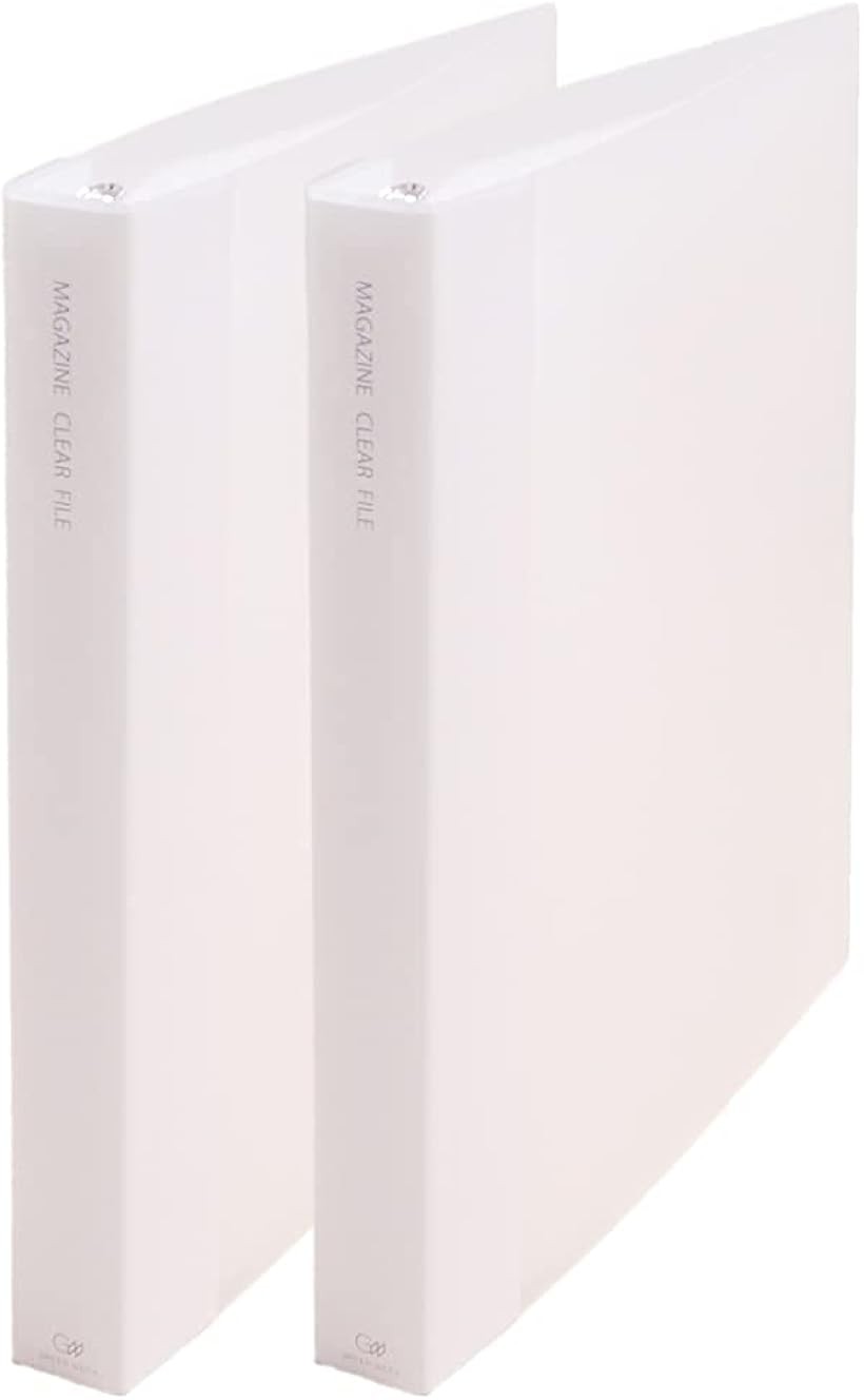 雑誌 切り抜き マガジン クリア ファイル A4変形ワイド 30穴リング クリアポケットリフィル26枚付属 半..