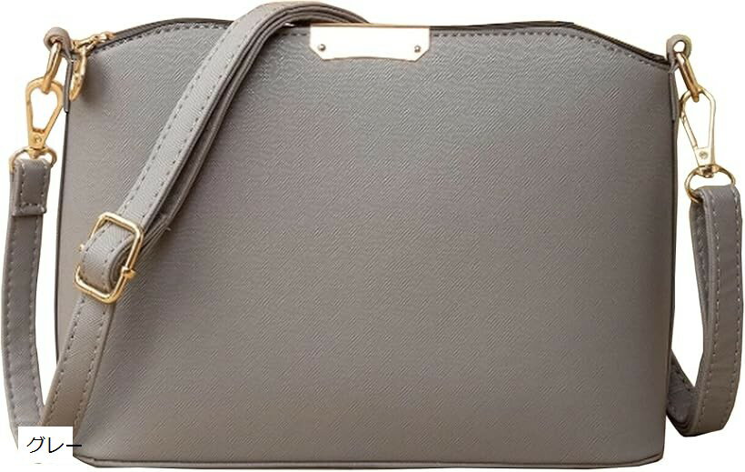 マローサム 一流の職人が作る 鞄 ショルダー ミニ バッグ 肩掛け レディース 無地 灰 (グレー, 24cmx17cmx9cm)