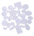 ドールハウス ミニチュア プラスチックプレート お皿セット 33点セット 1/12 スケール ホワイト
