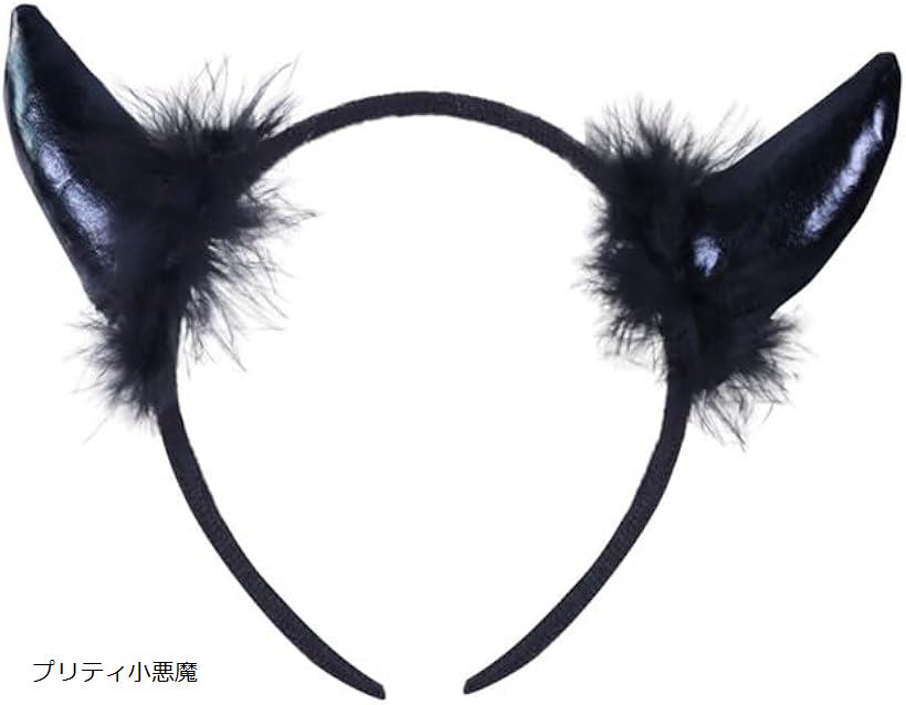 猫耳 カチューシャ 軍服 ロリータ コスプレ ネコミミカチューシャ ハロウィン (ブラック)