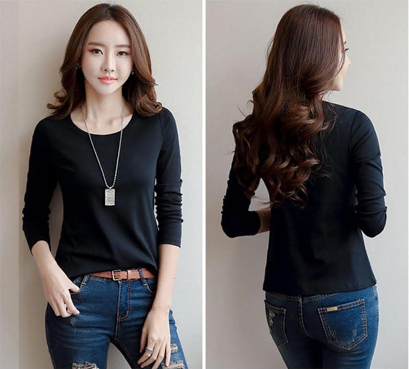 カットソー 長袖 クルーネック おしゃれ ニット きれいめ インナー 無地 丸首 トップス Tシャツ ロンT ストレッチ スリム タイト 上品 着やせ レディース TSHT045(グリーン, M)