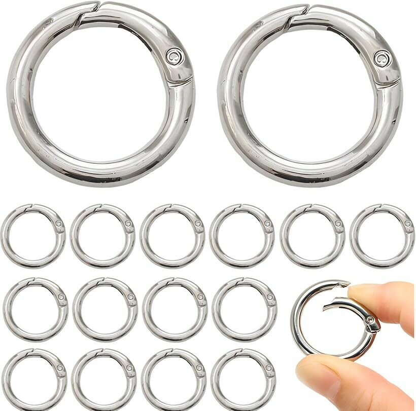 Oリング スプリングゲートリング 金属Oリング スプリングリング留め金 プッシュゲート ゴールド シルバー スナップフック 18 mm 25 mm  35 mm 40 mm 47 mm 49 mm 60 mm 72 mm - Etsy 日本 [売店] 楕円形のスプリングoリング、 5 個の金属 O リングバックル厚さ 4 ミリメートル、バッグクリップバックルストラップ接続