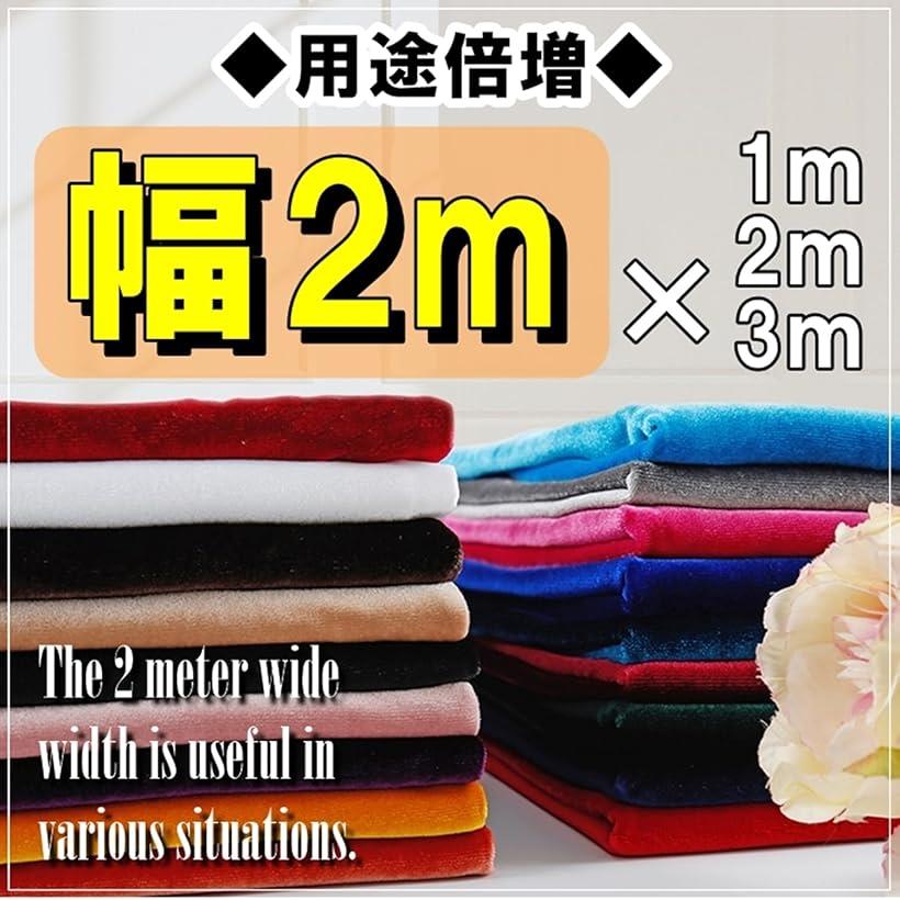 幅広2m 手芸用 ベロア 生地 やや薄手 カラー 無地 布 (ダークワイン, 1m) horiku-10123877 ホリック サンプル画像3