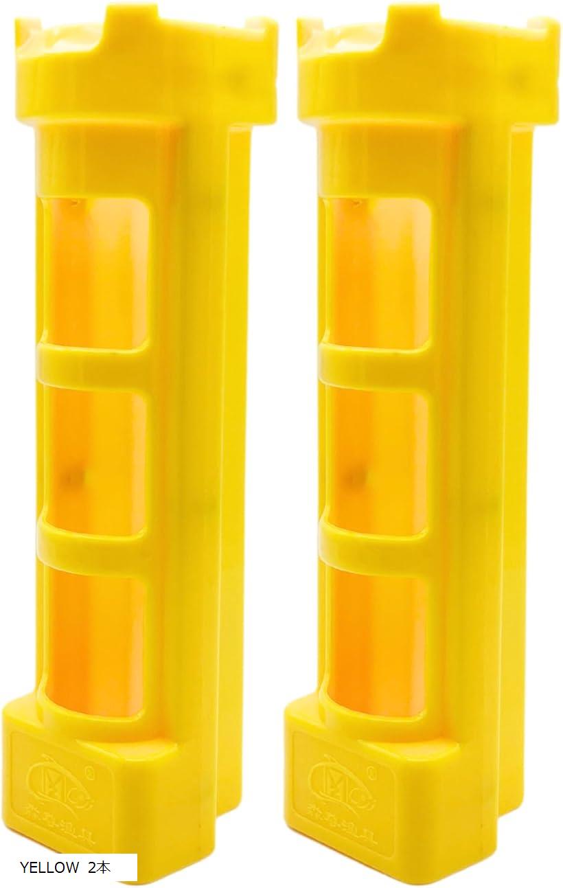 ロッドホルダー タックルボックス クーラーボックス用 ロッドスタンド 釣り竿立て イエロー 2本