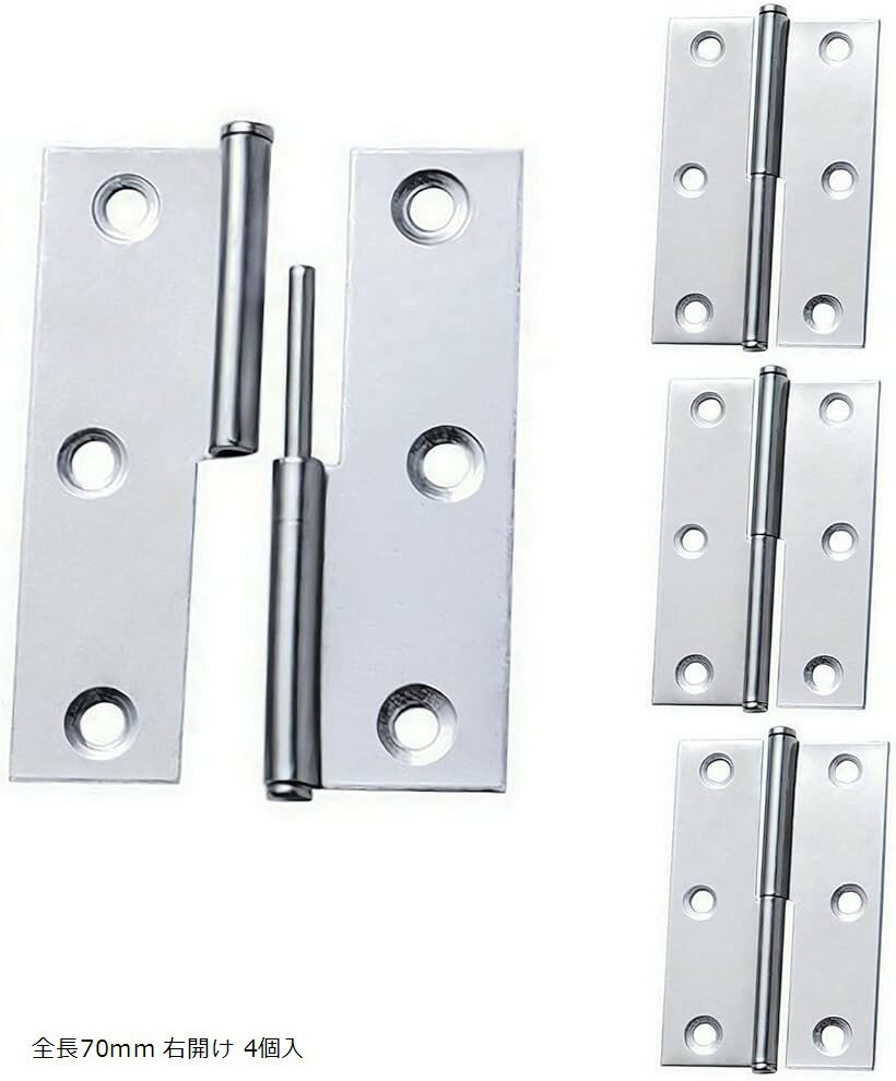 堅塁金物 蝶番 旗蝶番 ステンレス製のヒンジ 360度回転 抜き差しができる丁番です ドアとドアフレーム..