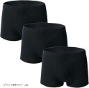 無地ボクサーパンツ ブラック3枚(ブラック3枚セット, 3L)