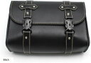 バイク用 工具 小物入れ サドルバッグ 革 レトロ 防水 ブラック(Black)