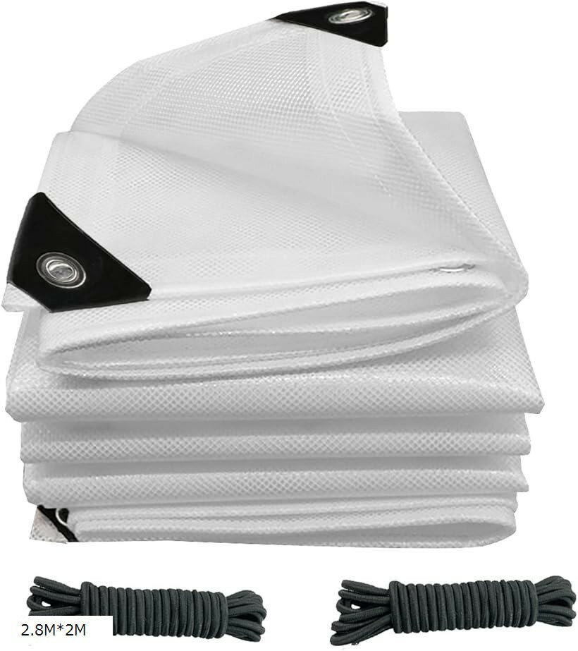 ビニールシート 屋外 屋根 カバー 庭 防水シート HDPE製 4.0mm厚手 ロータス効果 両面防水漏れなし (water, 2.8Mx2M)