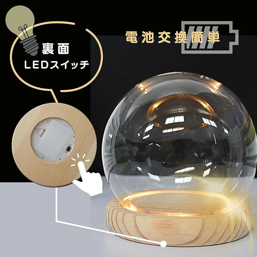 �ڳ�ŷ��󥭥�1�����ޡ�Ʃ�����饹�ɡ��� LED�դ� ���쥯����󥱡��� ���祦������ ���硼������ �ǥ����ץ쥤������ ���饹������ (�߷�12cmx12cm, 12cmx12cm)