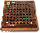 木製 ボードゲーム 対戦 コンパクト 木のおもちゃ 木製版 知育 玩具 ポータブル 携帯用 ヘビとハシゴ Sサイズ(ヘビとハシゴ Sサイズ)