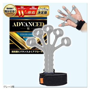 フィンガーパワー ボディビルダーx総合格闘家のW推薦 独自のダブルライナー設計 握力 トレーニング ハンドグリップ(グレー1個)