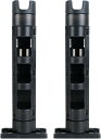 ロッドスタンド 2個セット ブラック スタンド長さ 3段階調整可能 釣り竿(ブラック, 28cm)