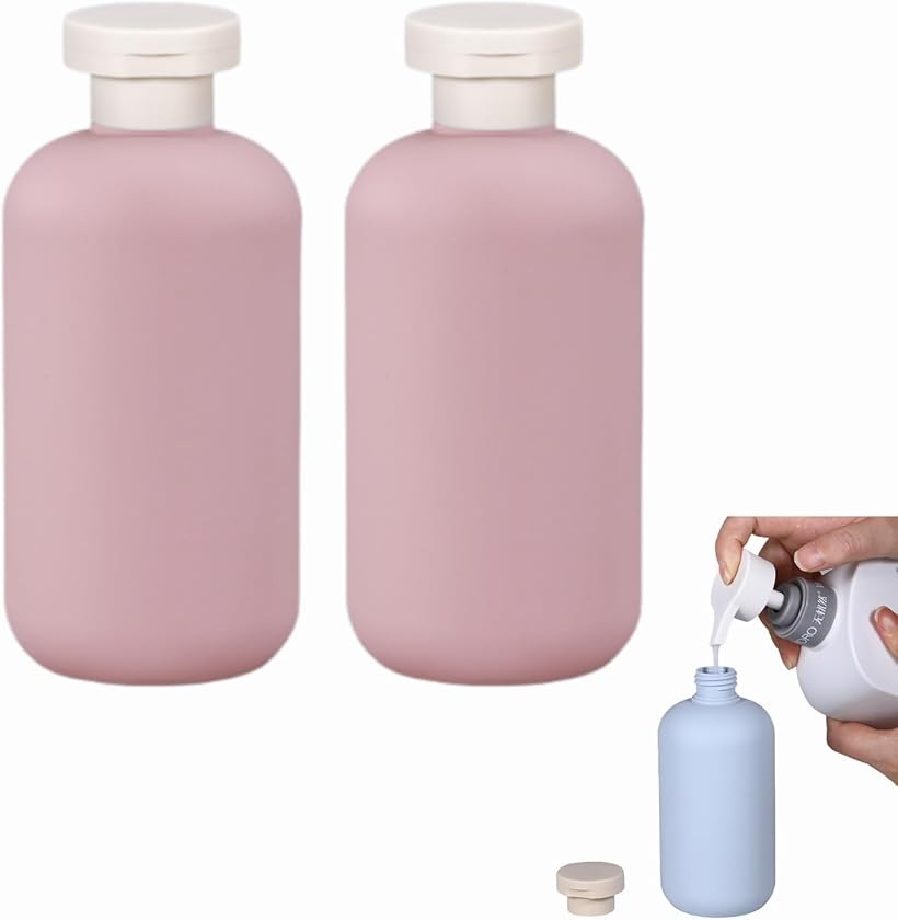 シャンプーボトル トラベル 旅行 詰め替えボトル 携帯用 (ピンク, 300ml)
