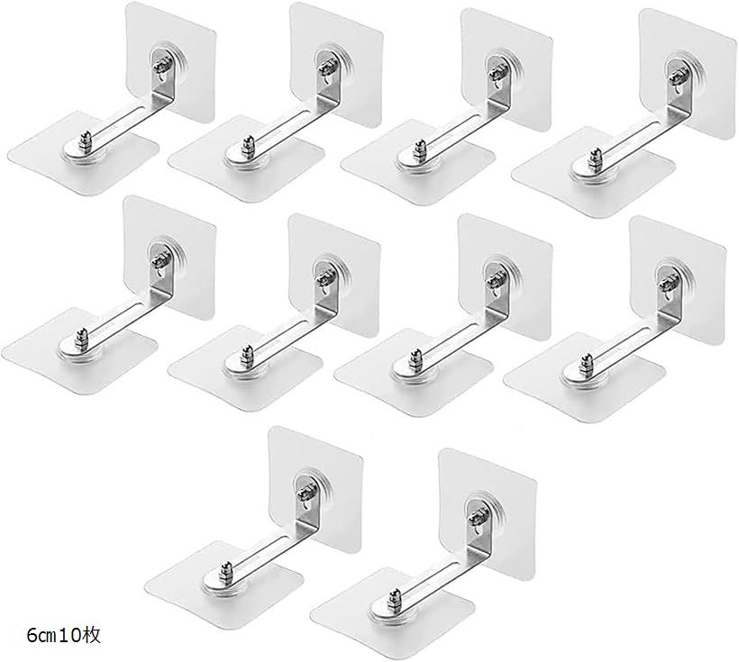 家具転倒防止 耐震ストッパー 粘着テープ 貼り付け 地震対策 防災用品 強力タイプ 穴開け不要 落下防止 L型 (6cm10枚)