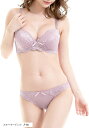 レディース ブラジャー ショーツ 上下セット 下着 ランジェリー レース 女性(スモーキーピンク, F-80)(4)
