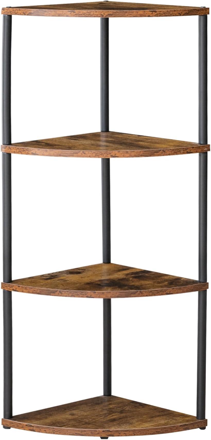 キッチンラック おしゃれ オープンシェルフ 本棚 組立品 4段 ディスプレイ 食器棚 スリム 隙間収納 木..