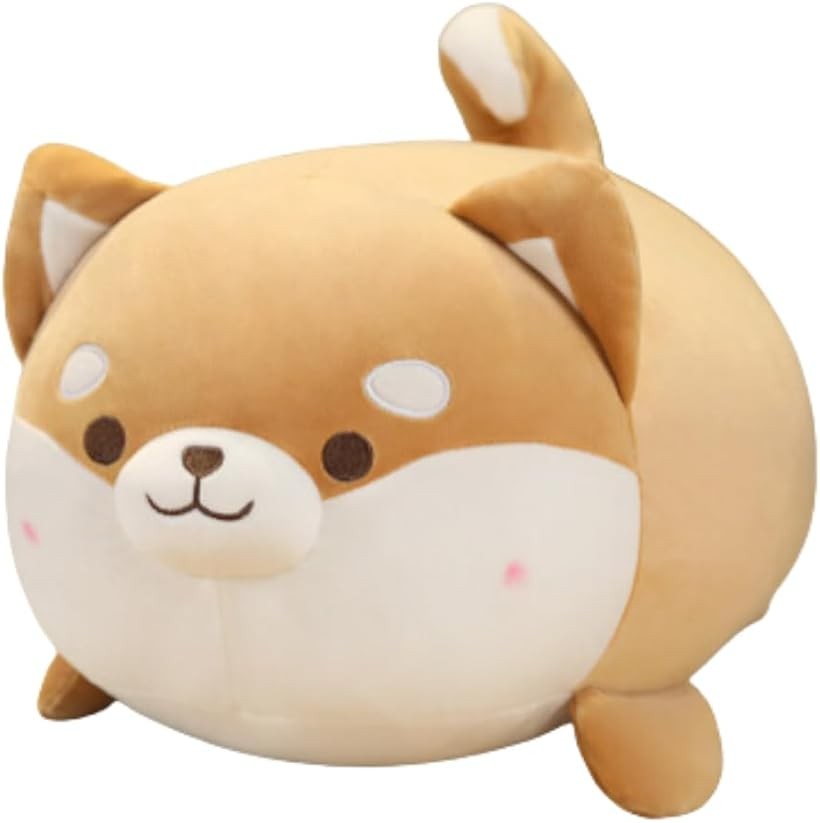 柴犬 ぬいぐるみ 抱き枕 もちもちクッション 可愛い 丸っこい イヌ ふわふわ (35CM)