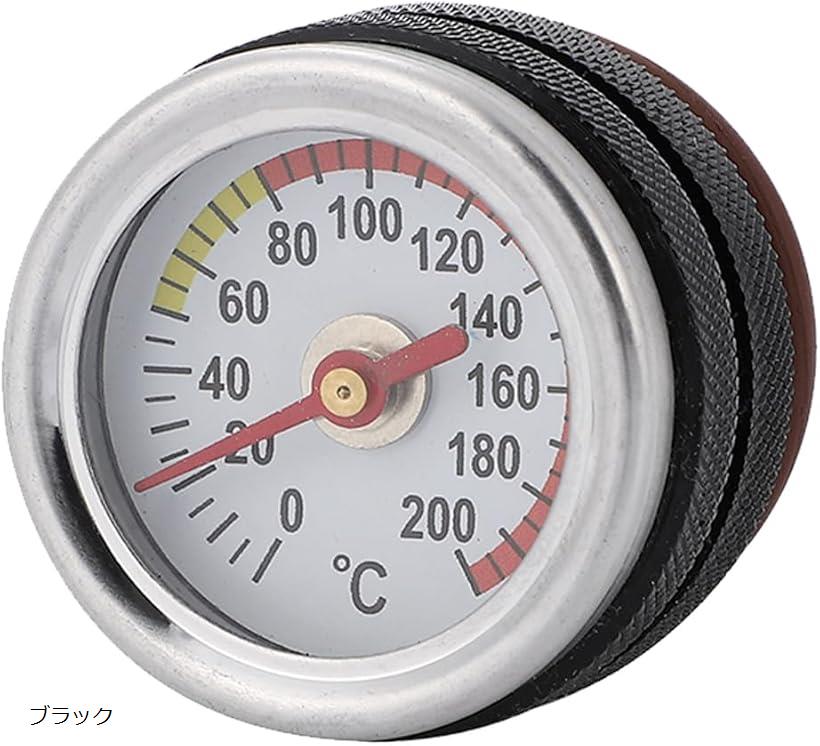 互換品バイク 互換品 オートバイ 油温計 オイルテンプメーター 汎用 カワサキ ゼファー ZRX BALIUS バリオス ブラック (ブラック)