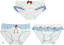 ぴゅありぼん 大きいサイズ リアルJSシリーズ ショーツ 3種セット(マルチカラー, XL)(4)