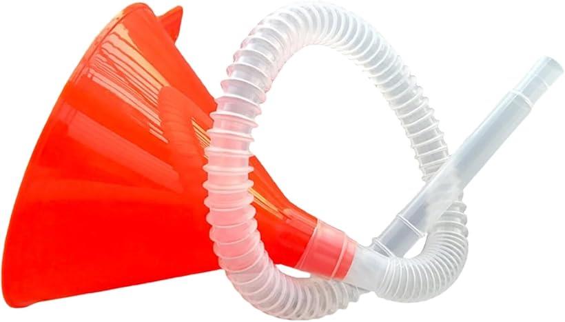 オイルジョウゴ オイル漏斗 ロング パイプ付き 車 バイク 給油 フルード 水 多機能 ツール