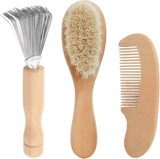 【楽天ランキング1位入賞】ぬいぐるみ用ブラシセット 毛玉除去 3種 ぬいぐるみ専用 毛並み 起毛(木色)