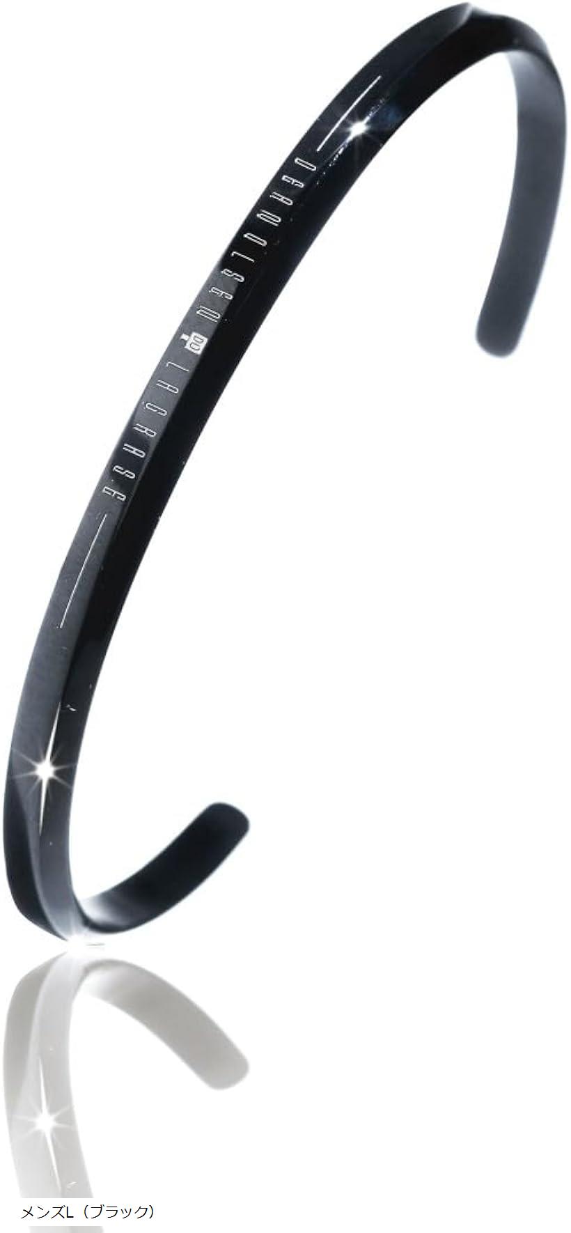 DeanOlsen＆Le Grace Wブランド共同企画 シングル バングル ブレスレット プレゼント メンズLサイズ付属品メッセージカード、ギフト袋、ジュエリークロス ジュエリーボックス ブラック