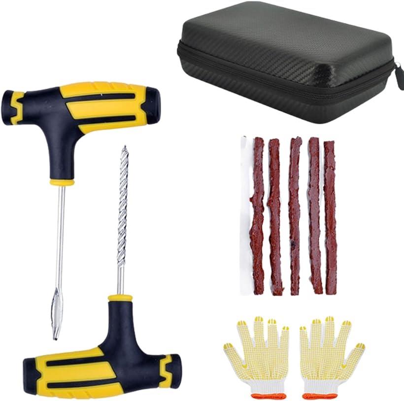 タイヤ修理キット タイヤパンクラバー パンク修理キット パンク修復 インサートプラグ修理 チューブレ..